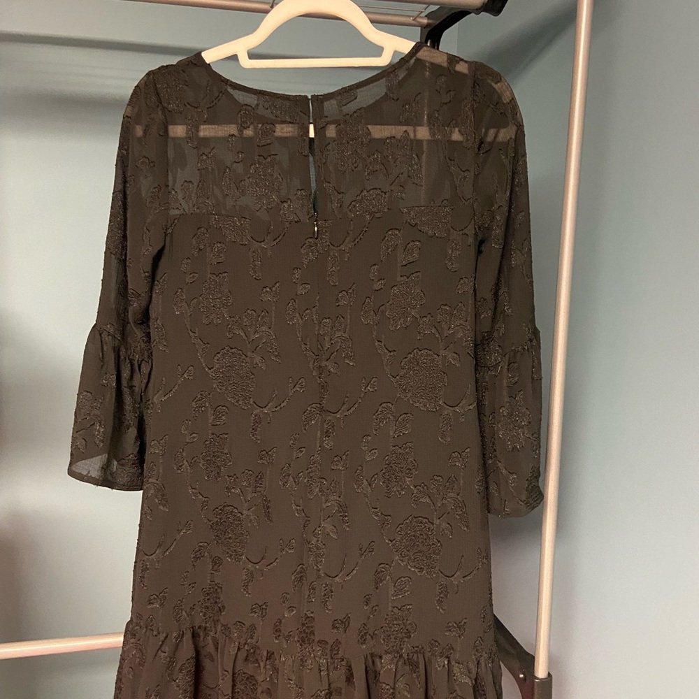 BB Dakota RSVP Black Textured Floral Sheer Dress - Size 0 (NWT)